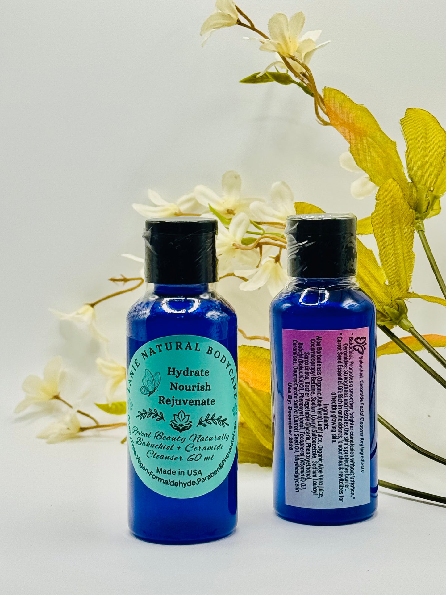 Bakuchiol + Ceramide + Carrot Seed Oil Facial Cleanser A RETINOL Safe Alternative