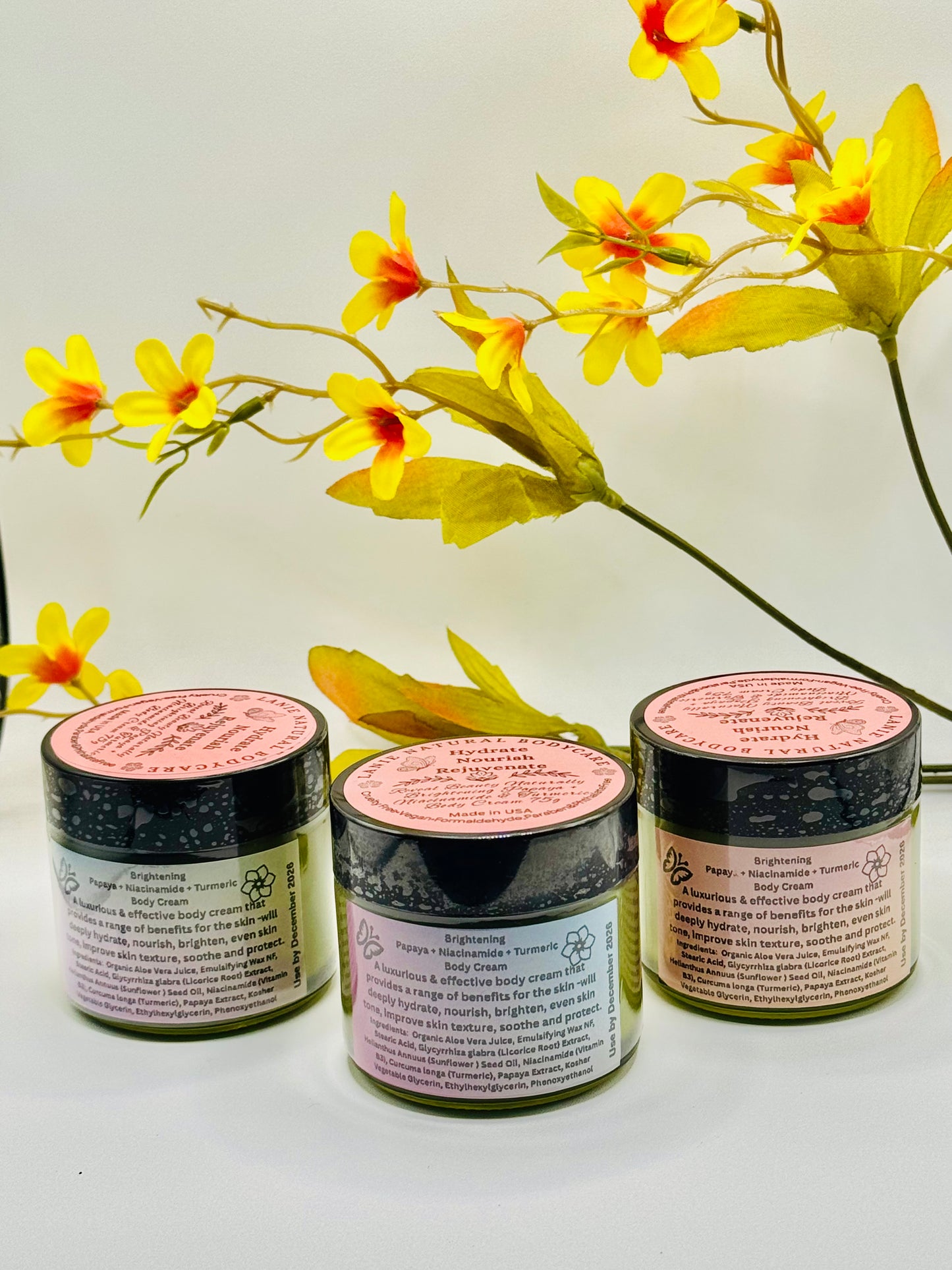 Ultra Brightening Body Cream: Papaya + Niacinamide + Turmeric