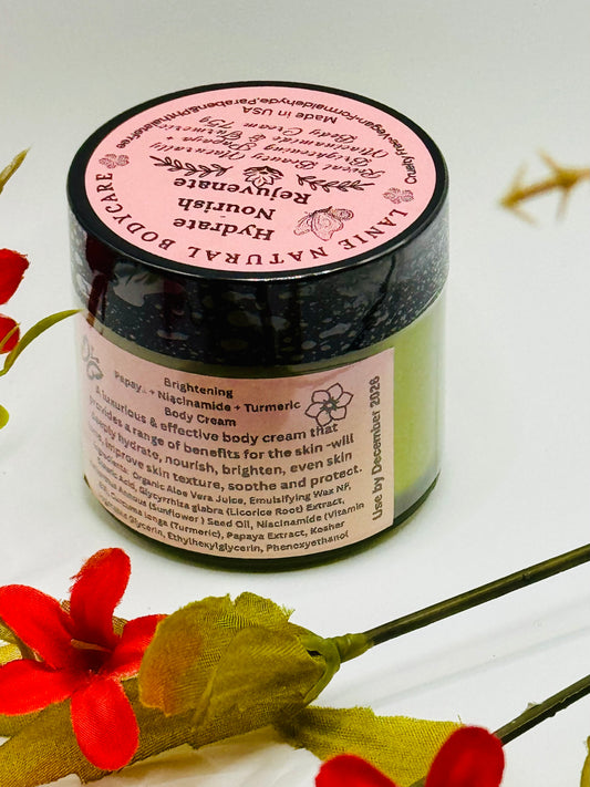 Ultra Brightening Body Cream: Papaya + Niacinamide + Turmeric