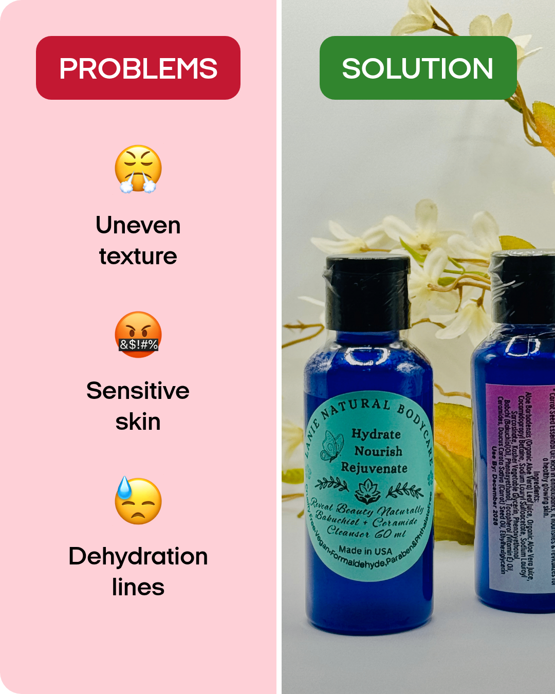 Bakuchiol Rejuvenating Set 
Retail Price:  $55
SPECIAL PRICE: $39
SAVINGS: $16 FREE: 1 SOFT Face Towel (12”x12”)