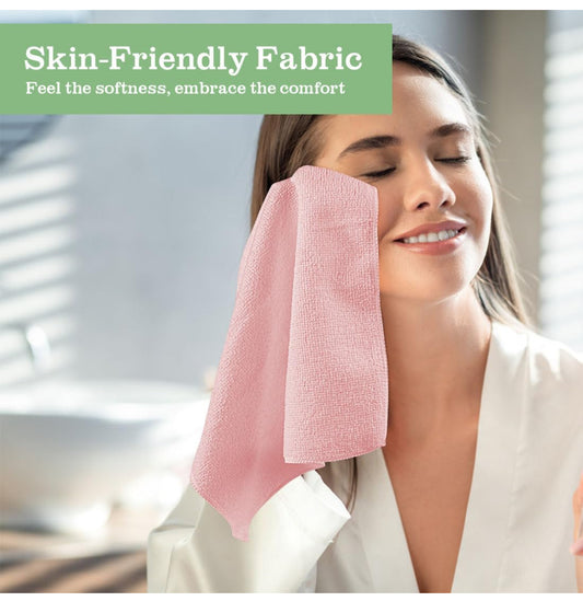 3 Pieces in a Bundle Face Towel (12" x 12"), Highly Soft Wash Cloth or as a Hand Towel , Fast Drying Multi-Purpose Microfiber Cleansing Cloth